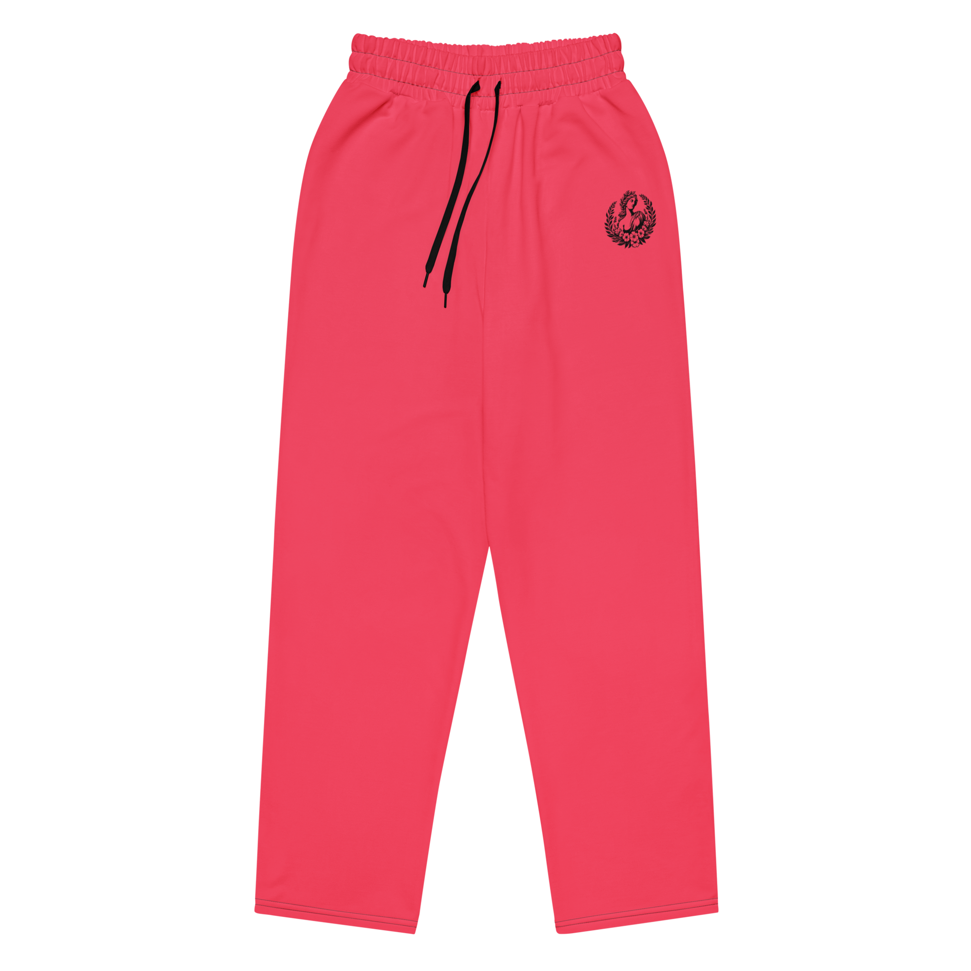 Product mockup Loose-Fit Joggers with all-over print, side pockets, elastic waistband, drawstring.