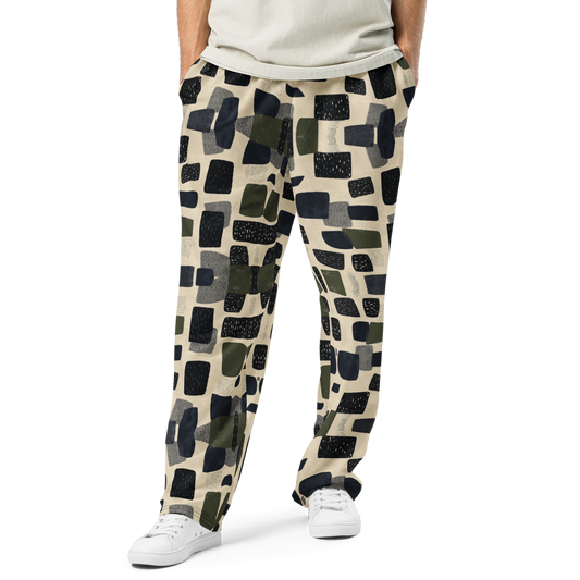 Echo Blocks Wides joggers, wide-leg fit with deep side pocket close-up.