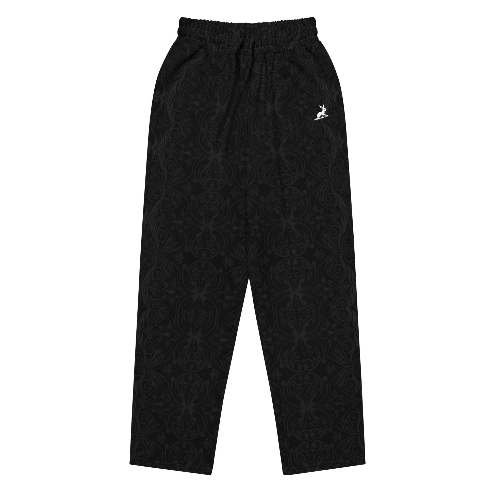 Ink Ivy Wide joggers: vintage-inspired wide-leg fit, deep pockets, elastic waistband.