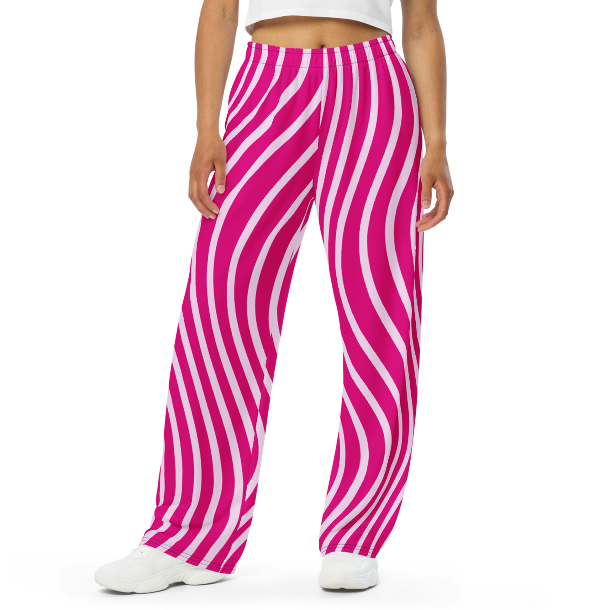 FlareMotion Wide-Leg Pants with adjustable waistband and practical side pockets.