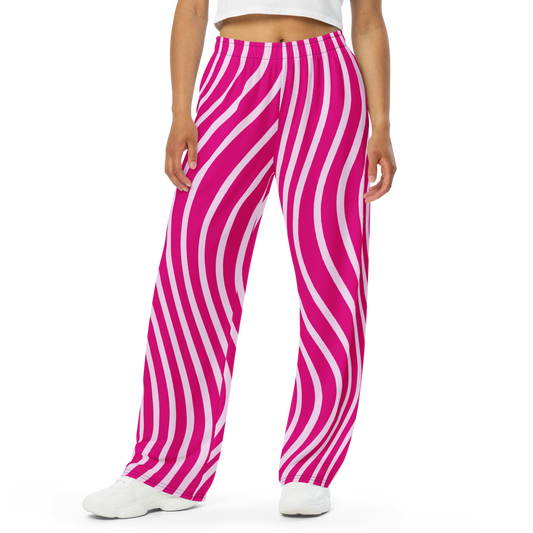 FlareMotion Wide-Leg Pants with adjustable waistband and practical side pockets.