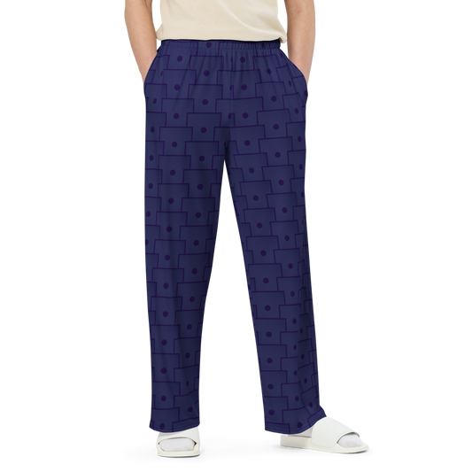 Men's Wide-Leg Pants with adjustable waist and practical side pockets.
