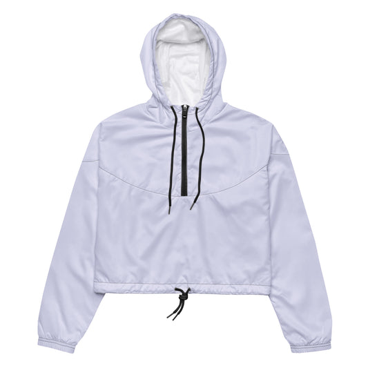 Lilac Loop Windbreaker with half-zip and adjustable drawcords.