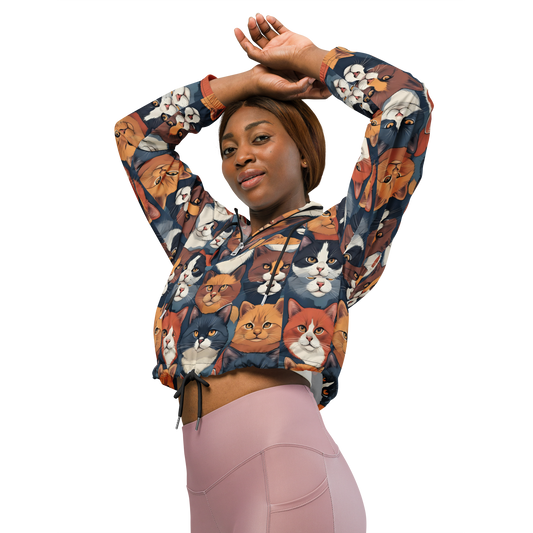 Paw Crop Windbreaker, water-resistant with adjustable drawcords, mesh lining, and side pockets.