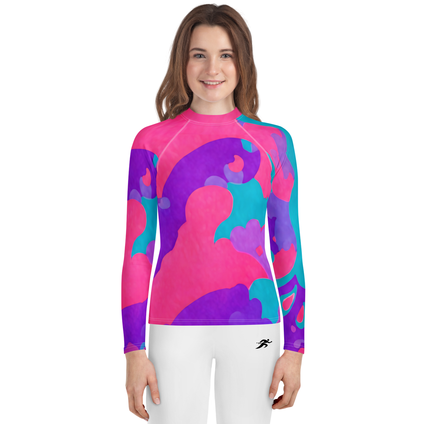 Wonderweave rash guard: snug fit, extended sleeves, ideal for active teens.