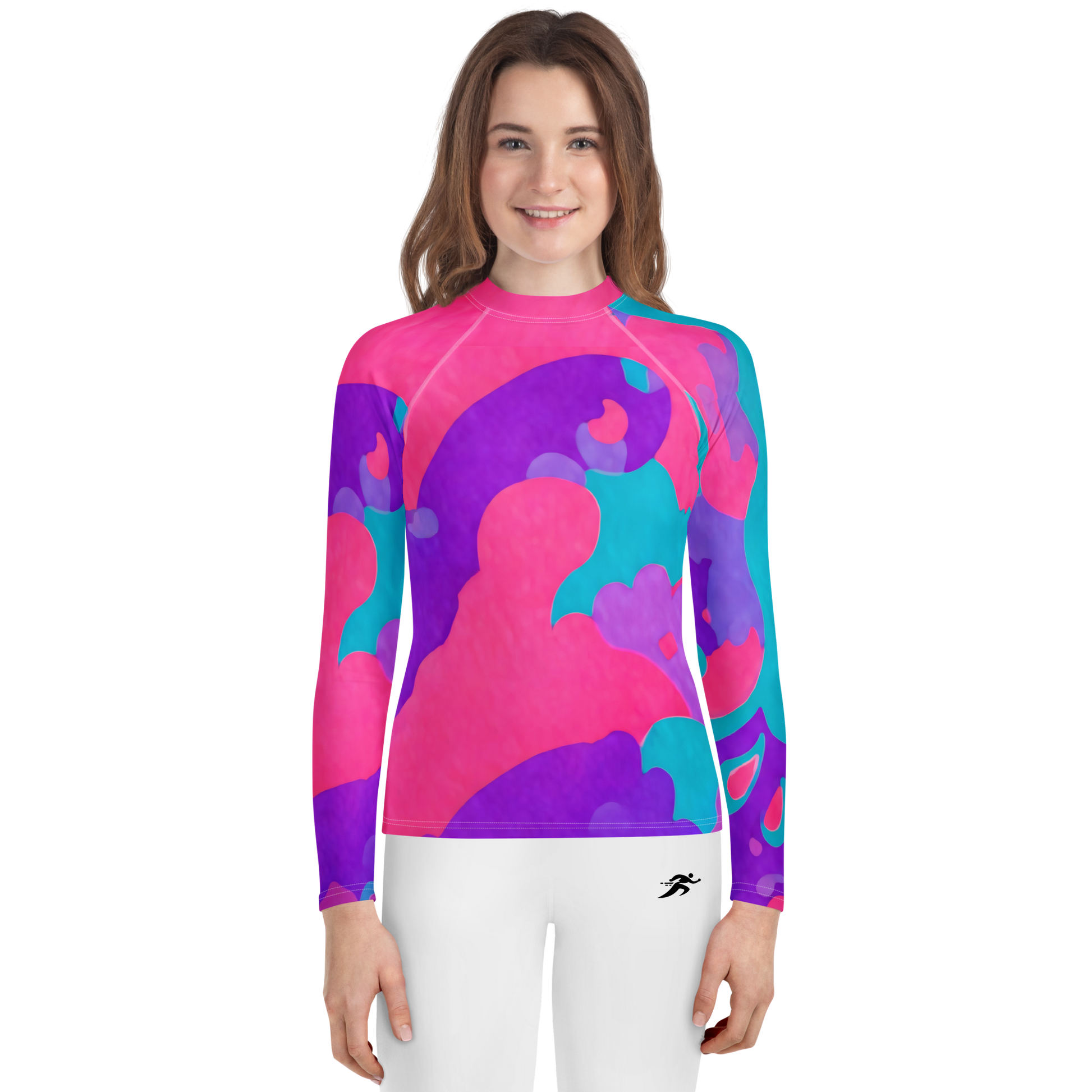 Wonderweave rash guard: snug fit, extended sleeves, ideal for active teens.
