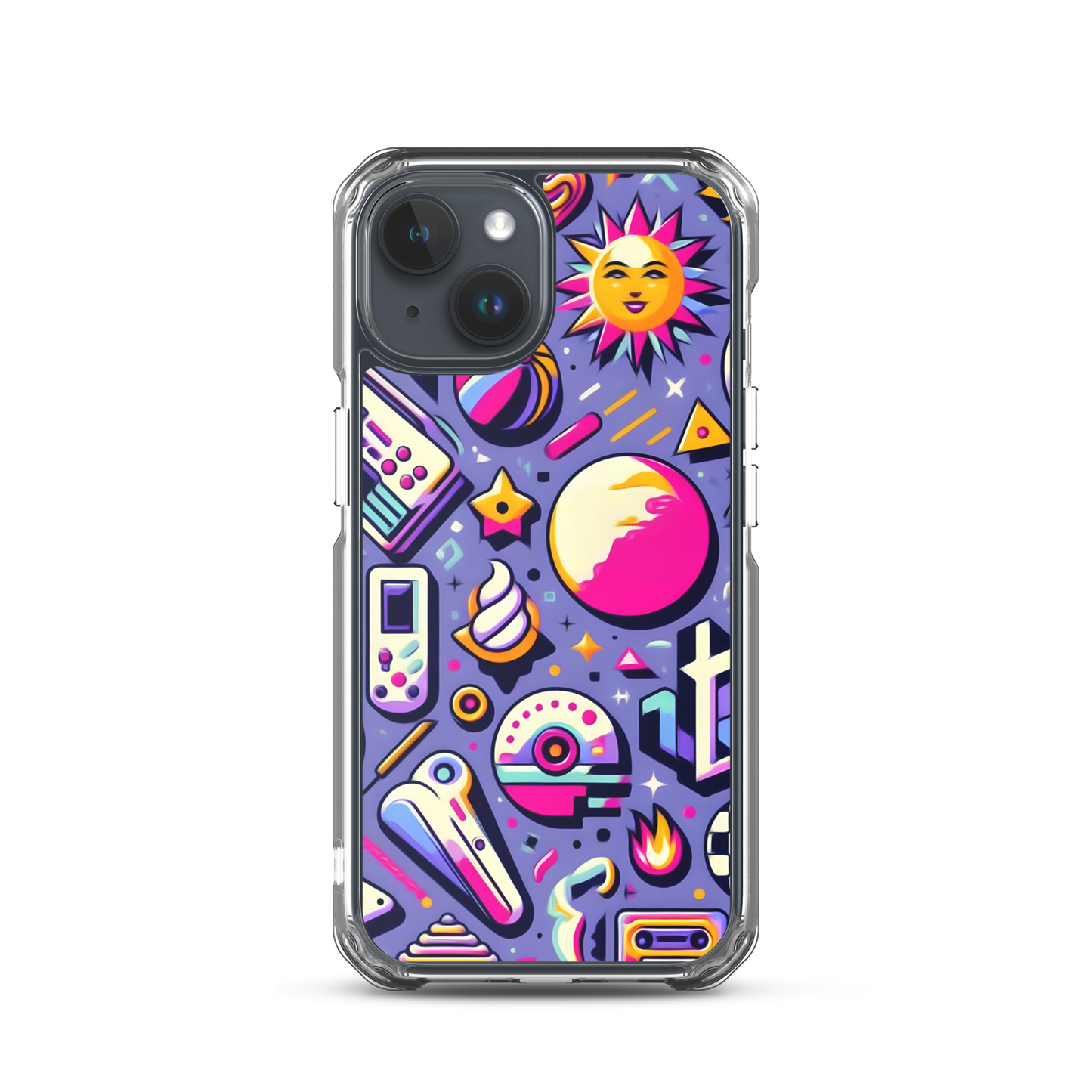 Rewind - Case for iPhone® with artistic pattern, impact-resistant design.