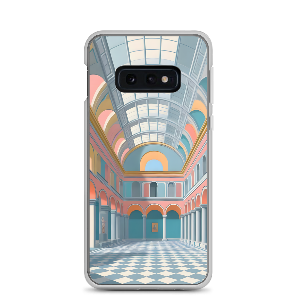 Samsung® Blue Hall Case, sleek design with polycarbonate back, flexible sides, wireless charging compatible.