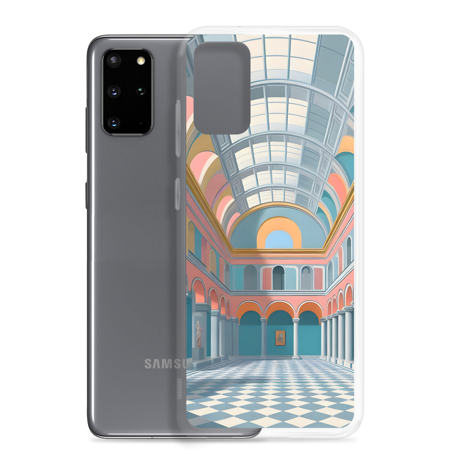 Samsung® phone case with sleek design, polycarbonate back, see-through sides.