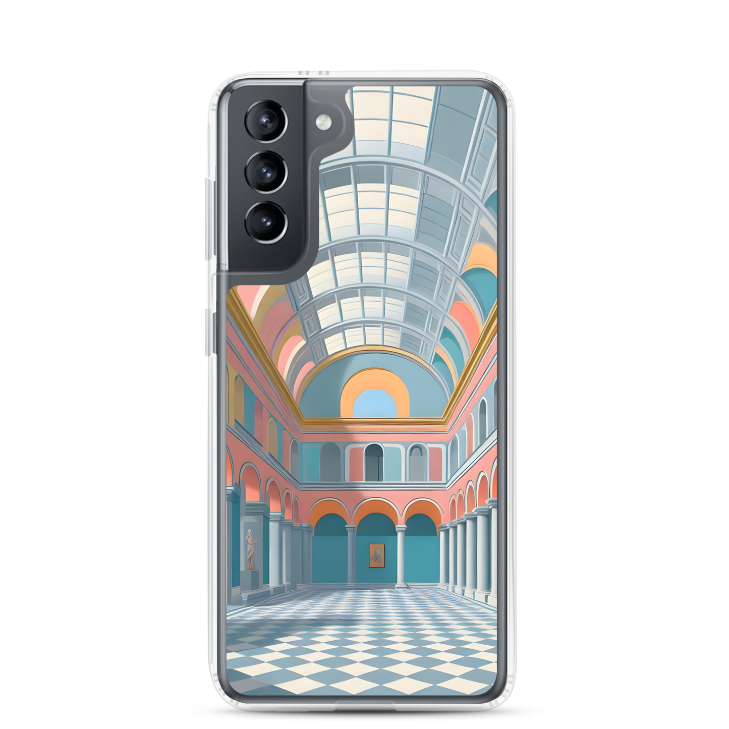Blue Hall - Case for Samsung®, close-up showing protective polycarbonate back and flexible sides.