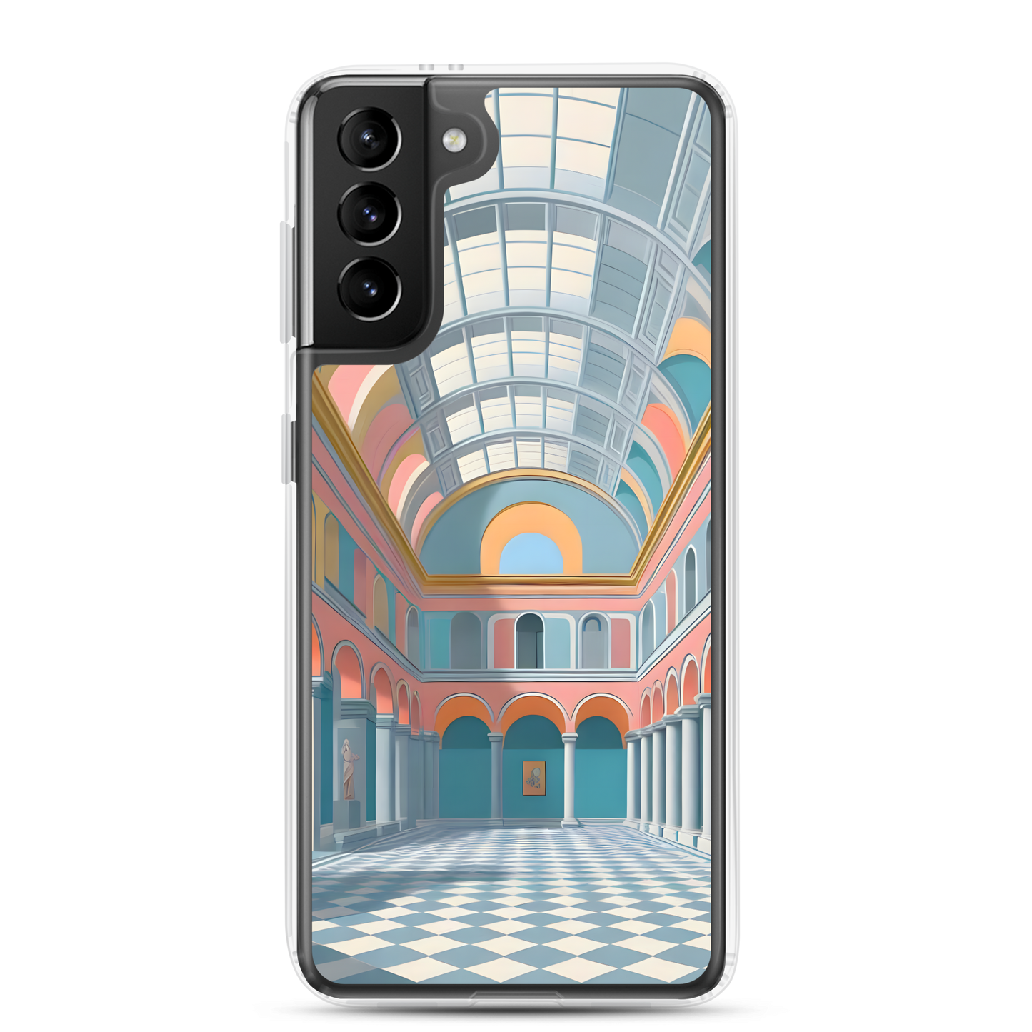 Blue Hall - Case for Samsung® with painting of a building design.