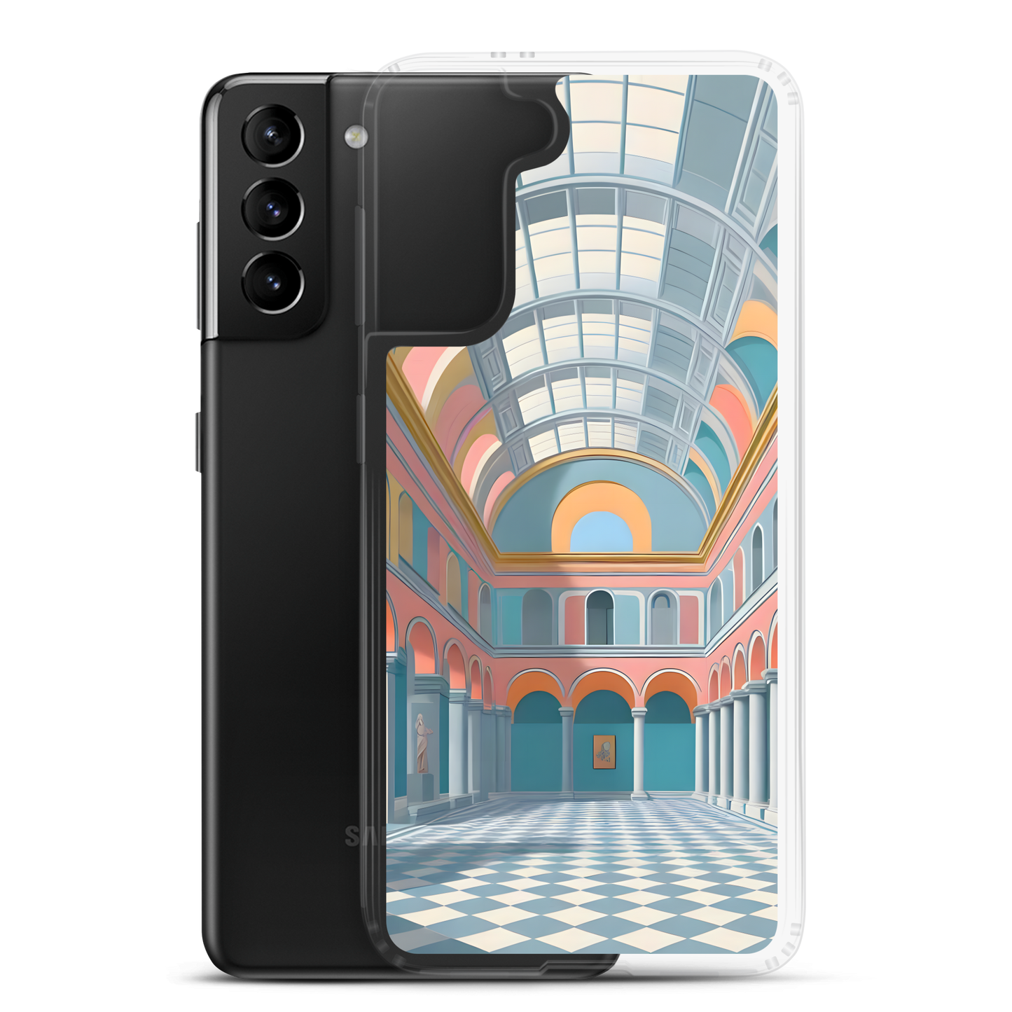 Samsung® case with solid back, flexible sides, precise cutouts.