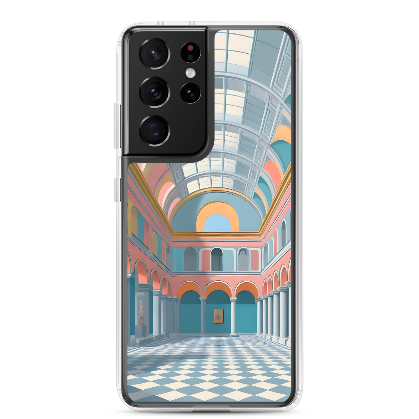 Blue Hall - Case for Samsung®: Close-up of a protective camera lens cutout.