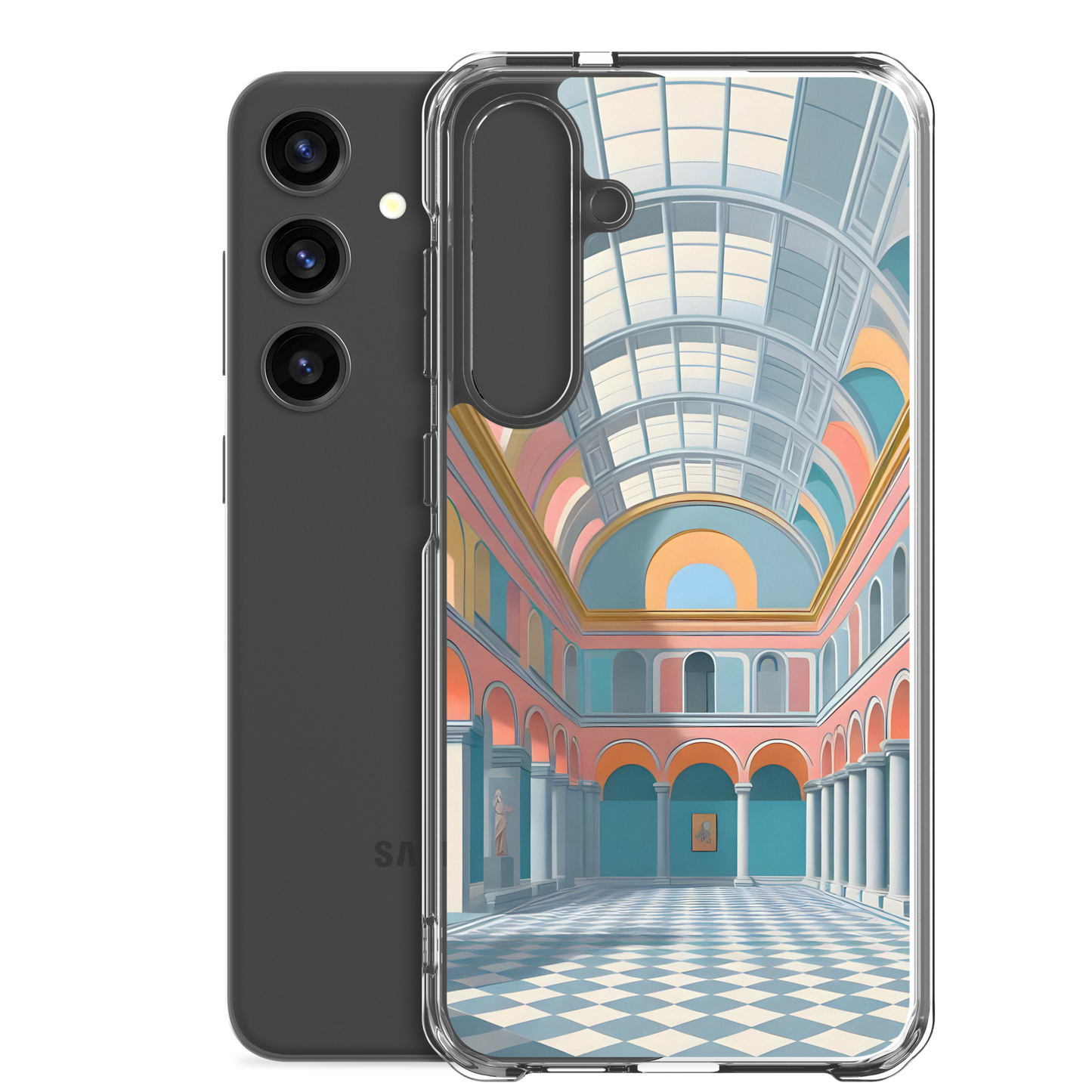 Blue Hall - Case for Samsung®, close-up of a camera lens design.