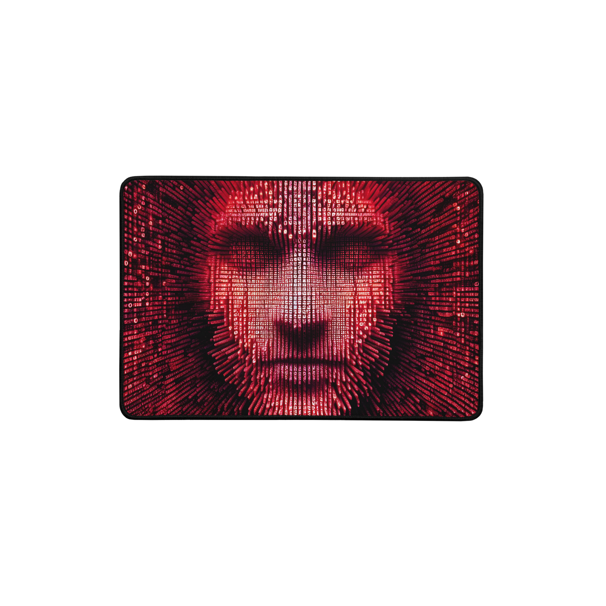 Red Cipher - Desk mat with smooth surface and anti-slip rubber base.