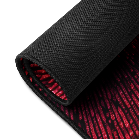 Red Cipher - Desk mat with smooth fabric and anti-slip base.