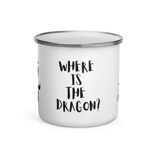 Where is the DragonMug? White enamel camper mug with black text.
