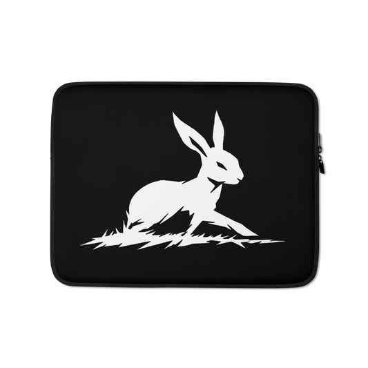 Wandering Rabbit - Laptop Sleeve, featuring a rabbit design, protective, sleek.