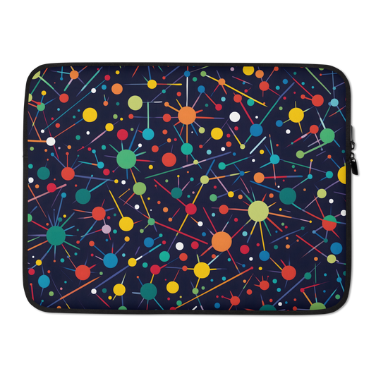 Creative Network - Laptop Sleeve with abstract circular pattern design.