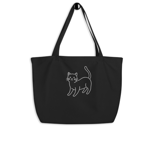 Kitty Catote: Spacious organic cotton tote bag featuring a cat design.