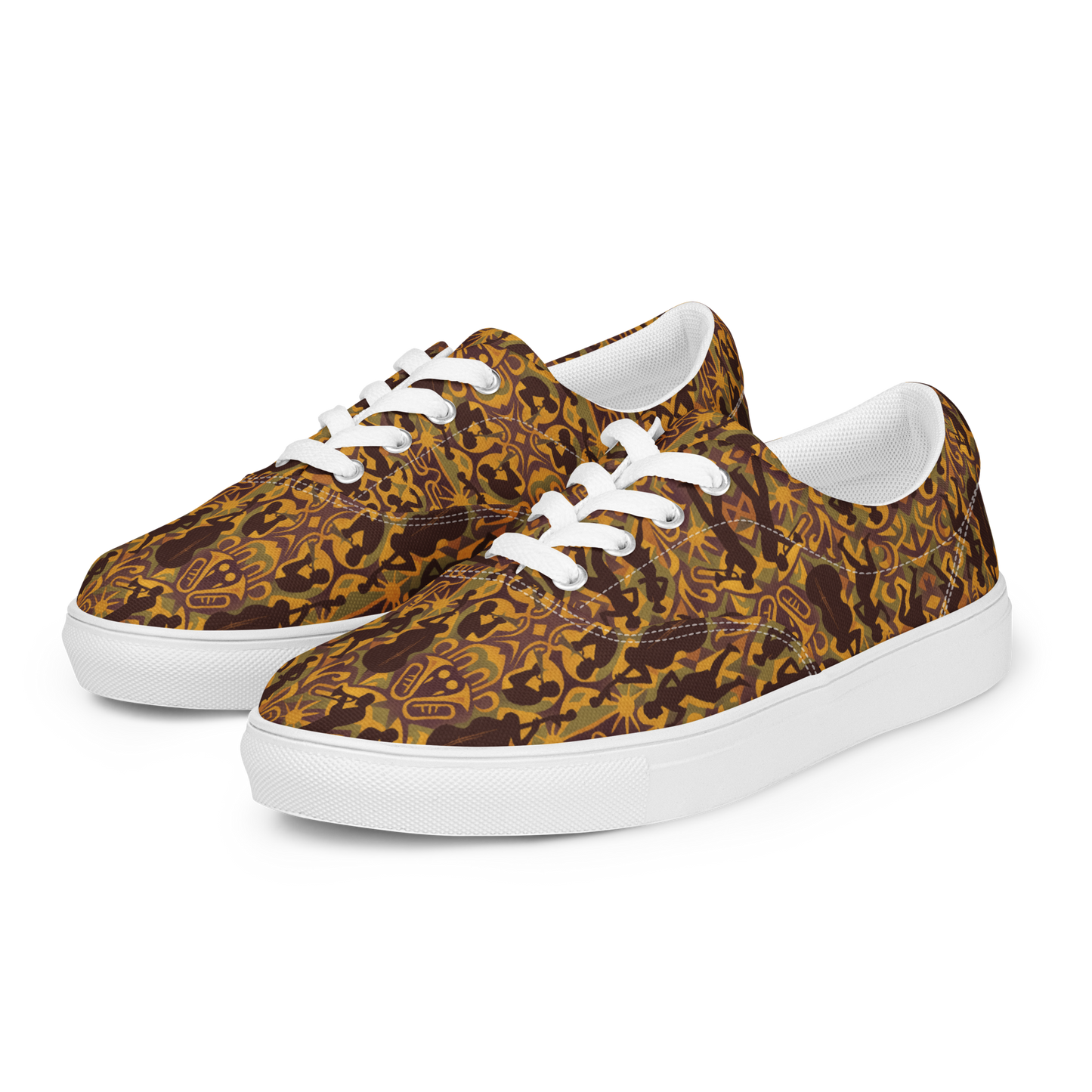 The Jazzy Jaunts sneakers with patterned upper, breathable lining, close-up.