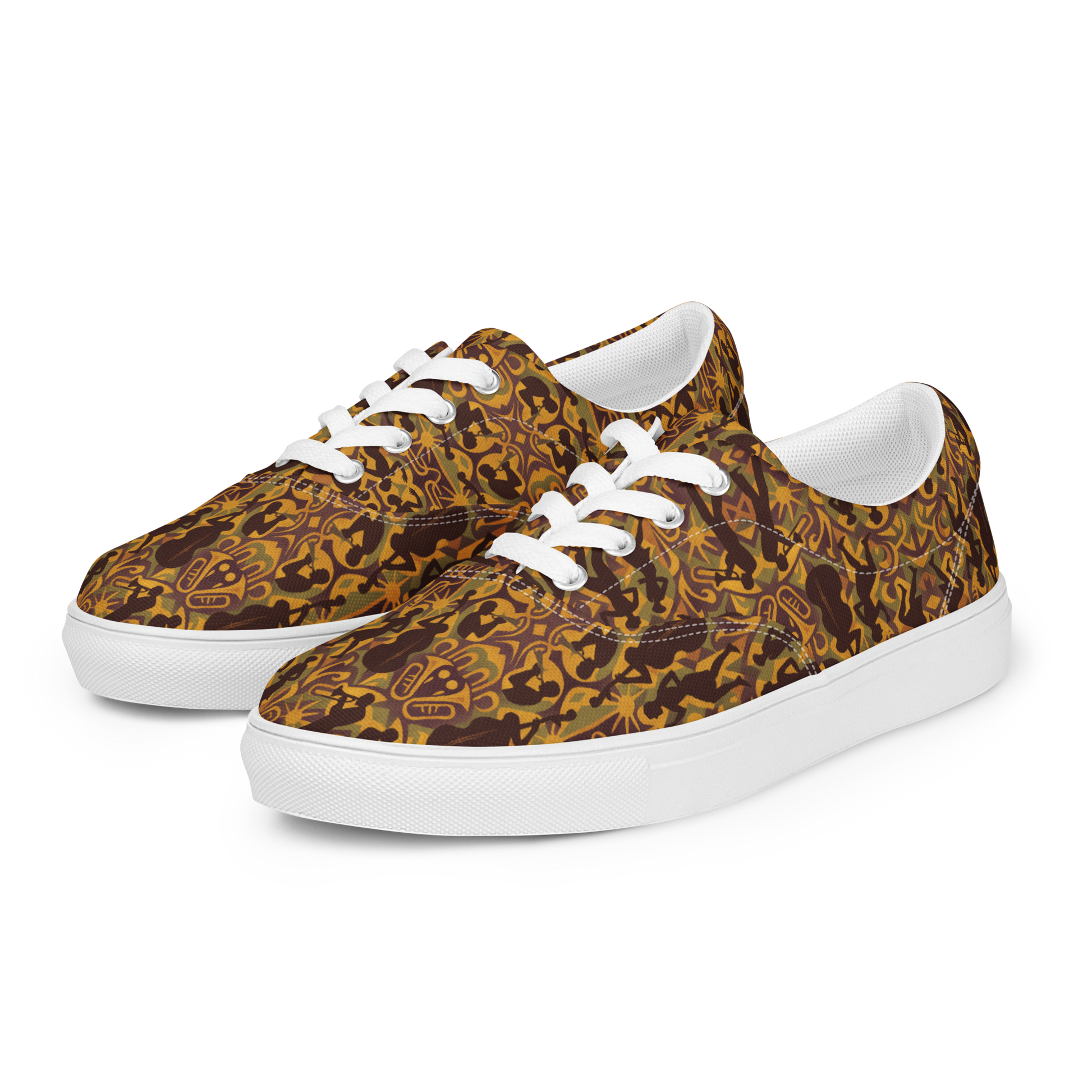 The Jazzy Jaunts sneakers with patterned upper, breathable lining, close-up.