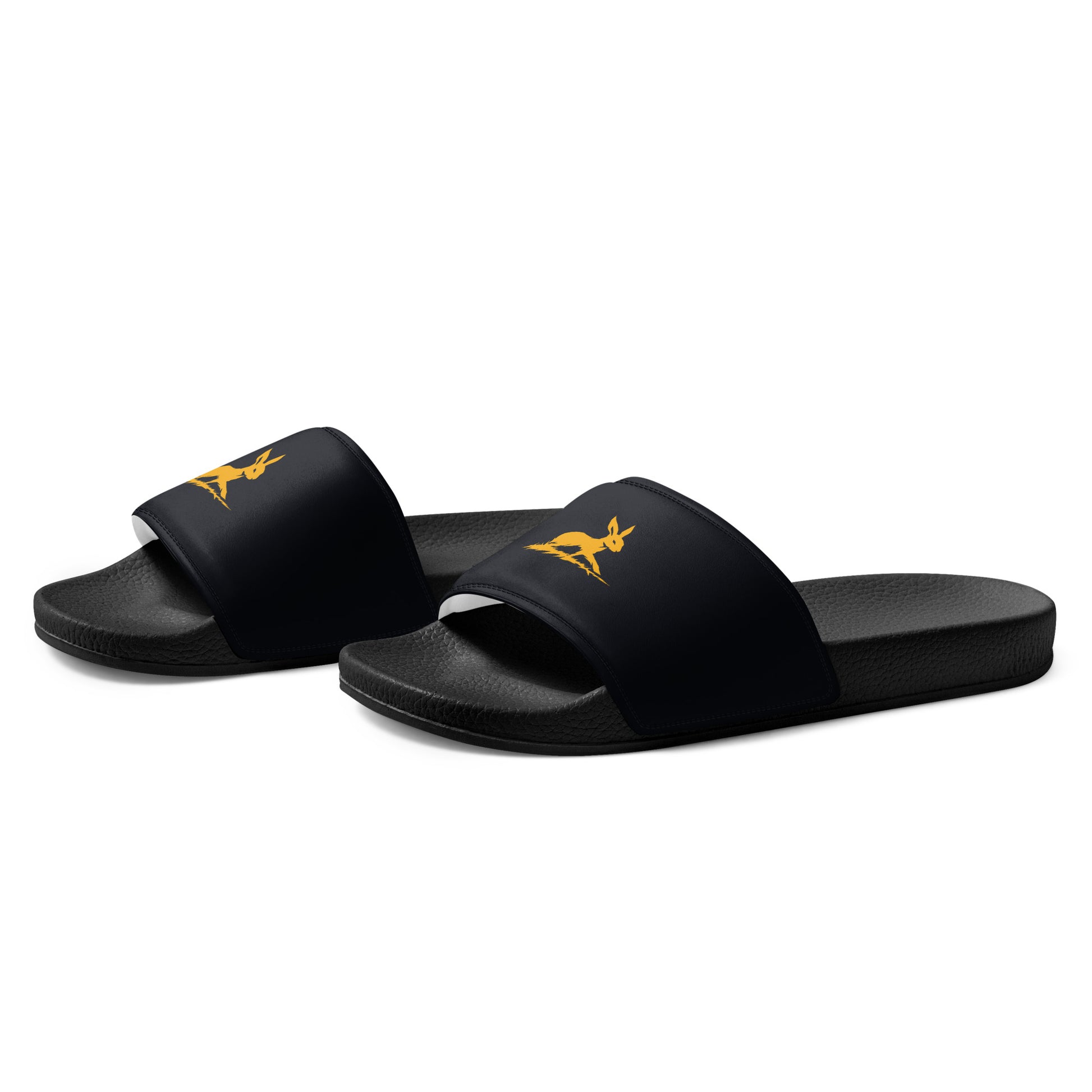 Biliping Slides featuring a deer design, cushioned strap, and contoured footbed.