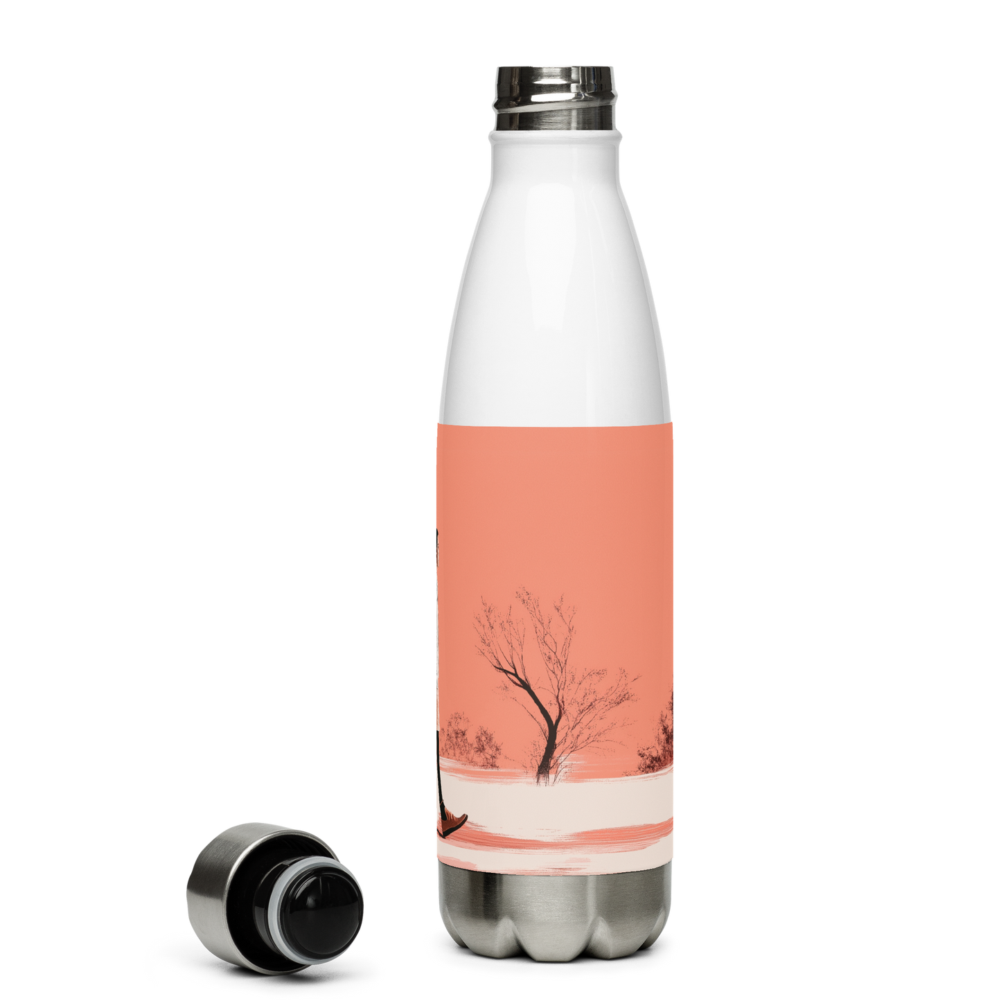 Wanderlight Sip: 17 oz stainless steel water bottle, sleek, durable, insulated.