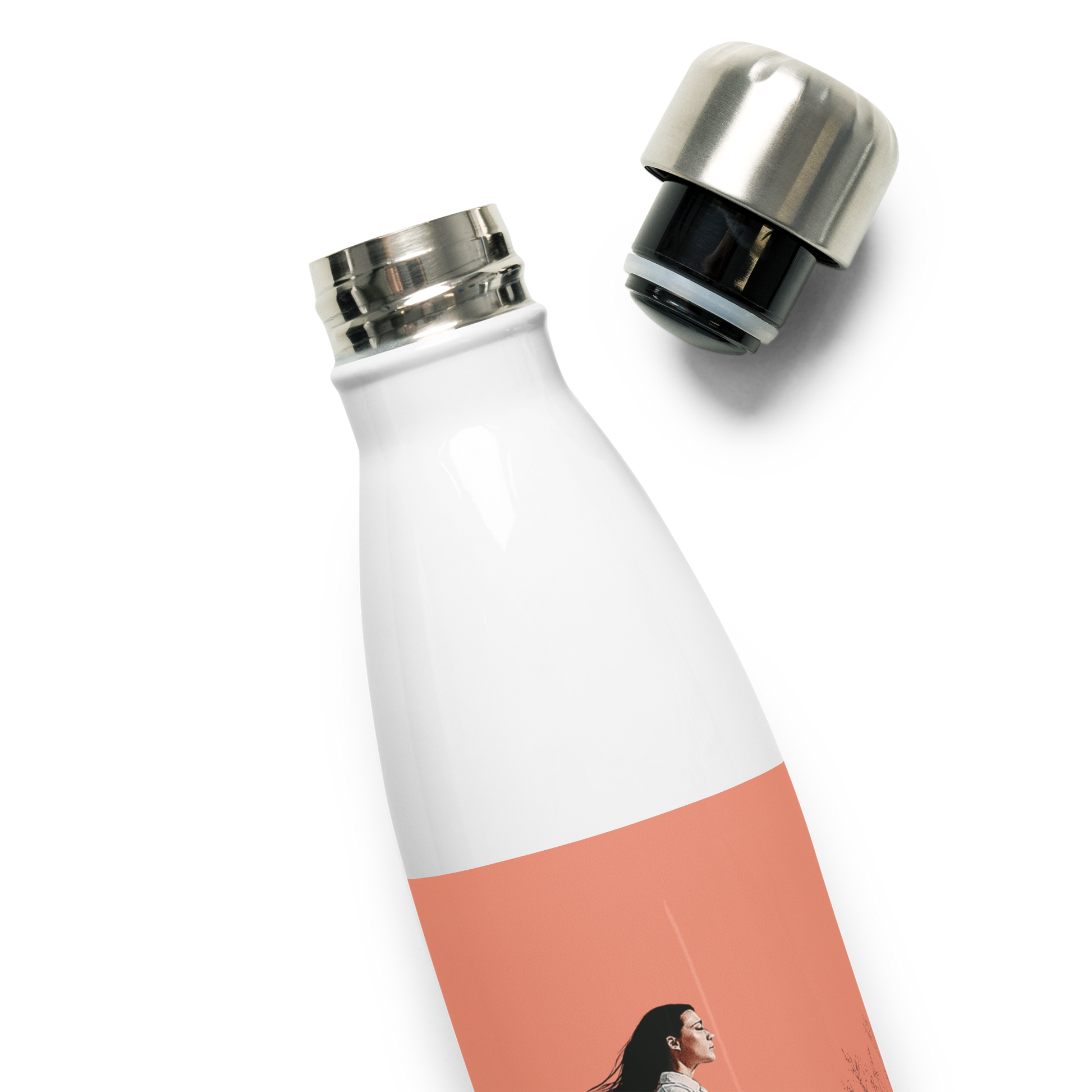 Wanderlight Sip stainless steel water bottle with a sleek, glossy finish.