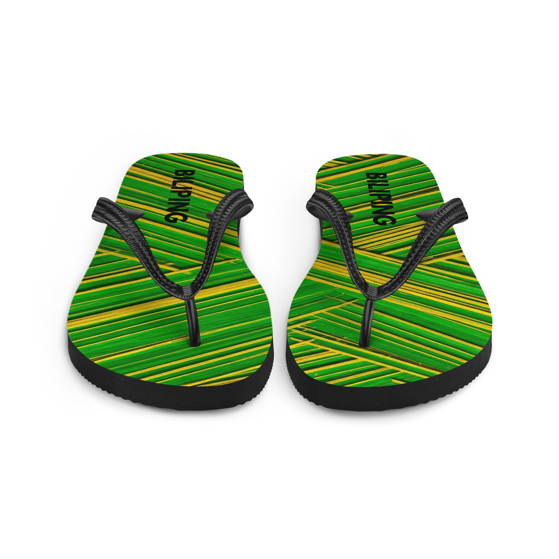 Flip-Flops 1 with cushioned rubber sole and black Y-shaped straps.