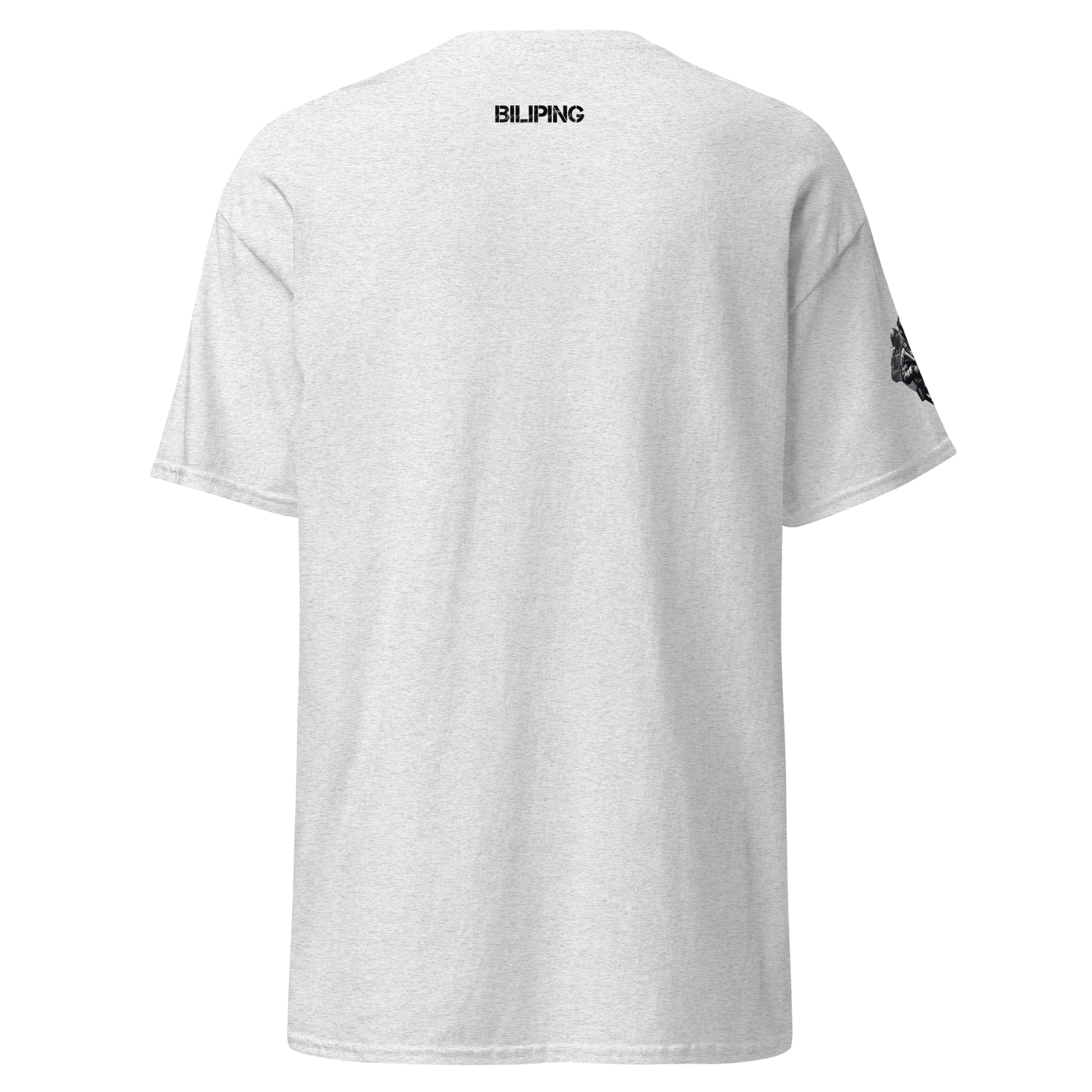 Valor Veil white t-shirt with black graphic text detail.