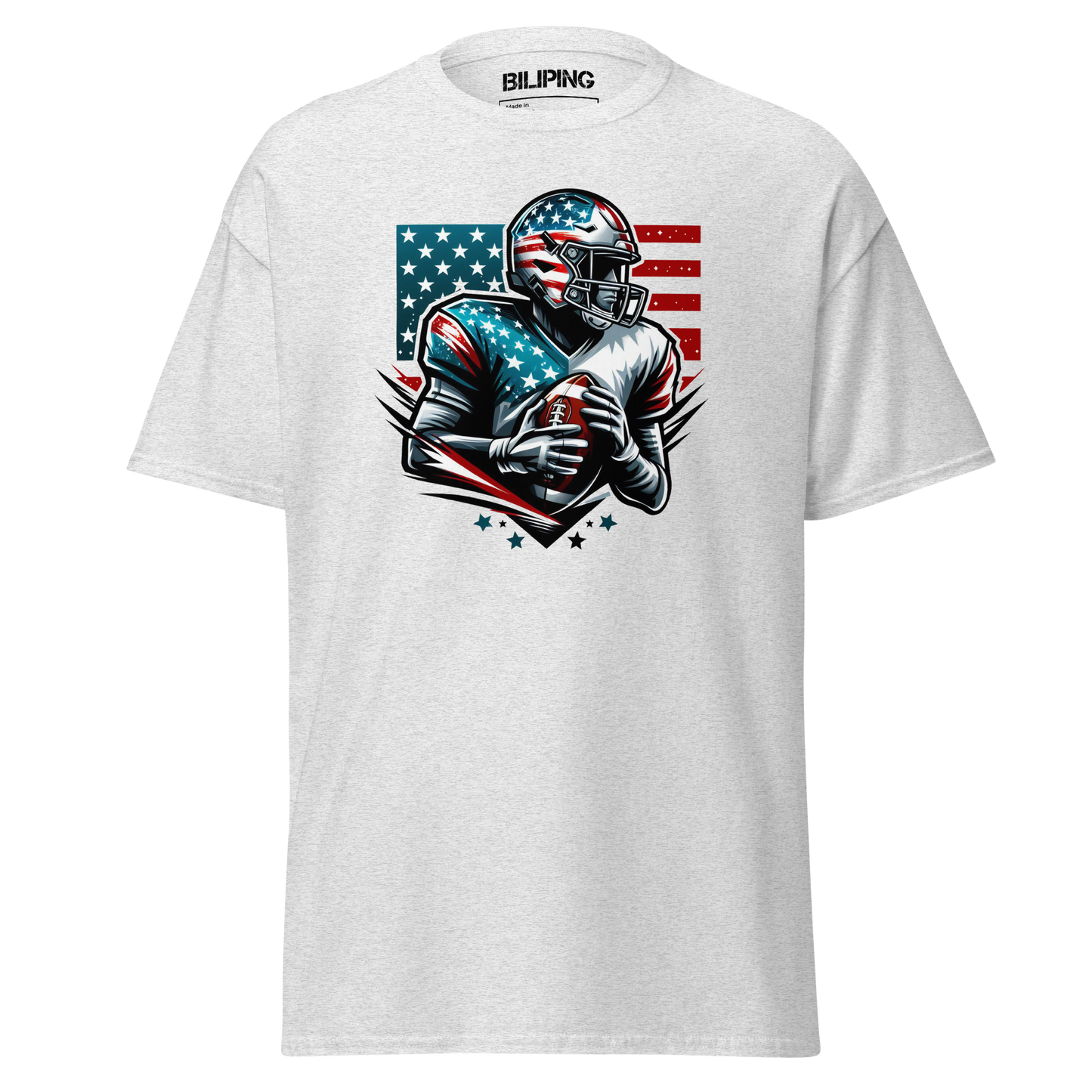 Win Expedition tee featuring a football player graphic, designed for comfort.