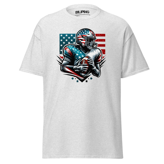 Win Expedition tee featuring a football player graphic, designed for comfort.