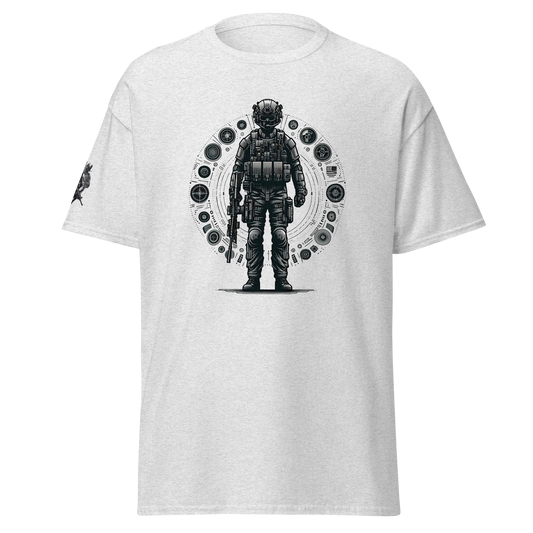 Valor Veil t-shirt with graphic design, structured fit.