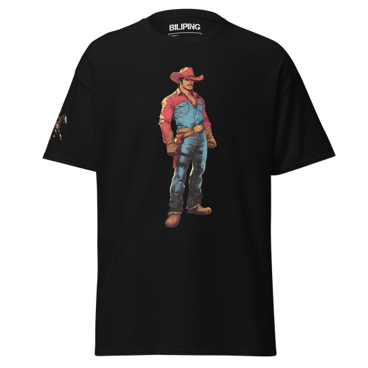 Trailblazers' Tango 2 black t-shirt featuring a cowboy hat design.