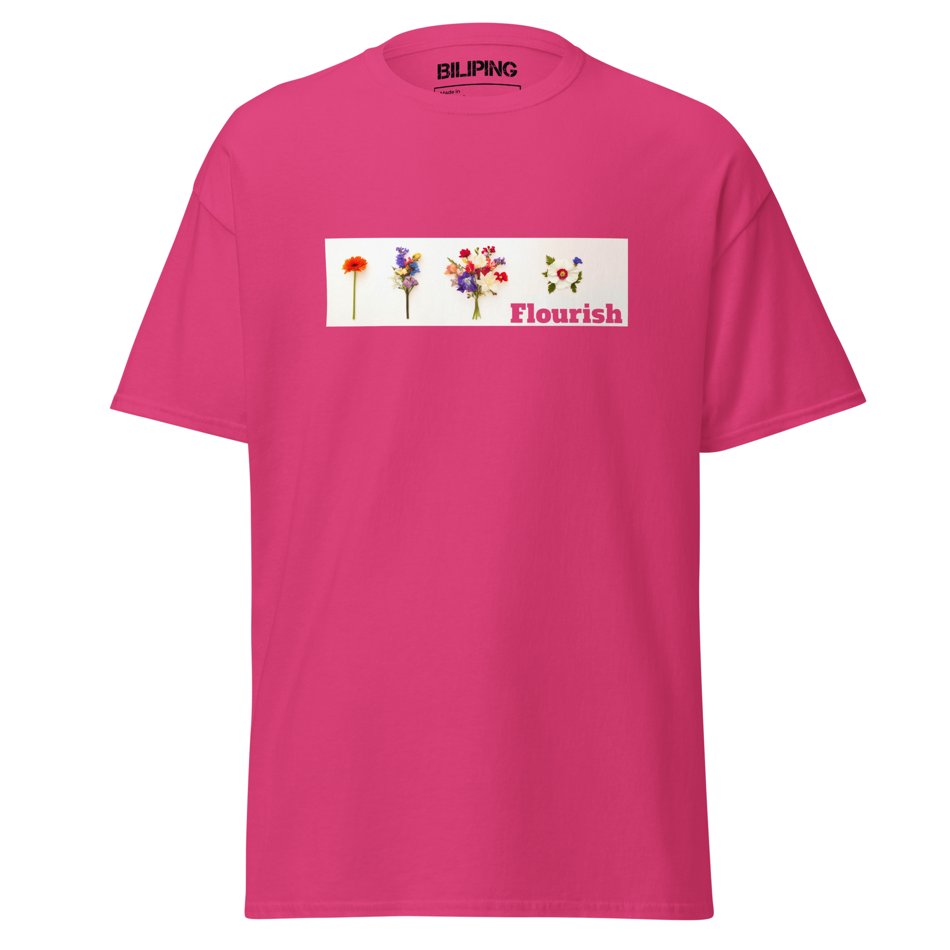 Flourish classic tee with structured fit and sharp edges.