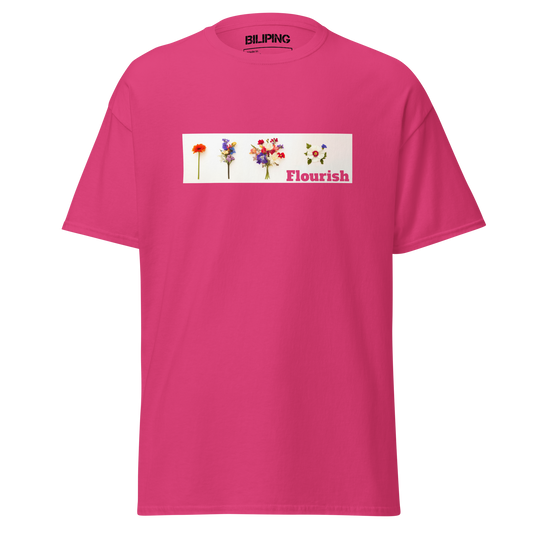 Flourish classic tee with structured fit and sharp edges.