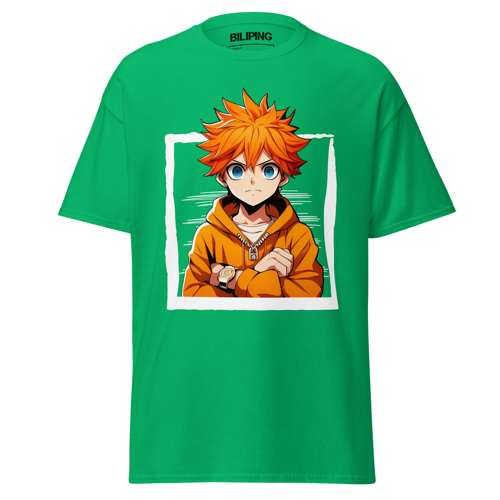 Nolirya green shirt with cartoon design, perfect for everyday comfort.