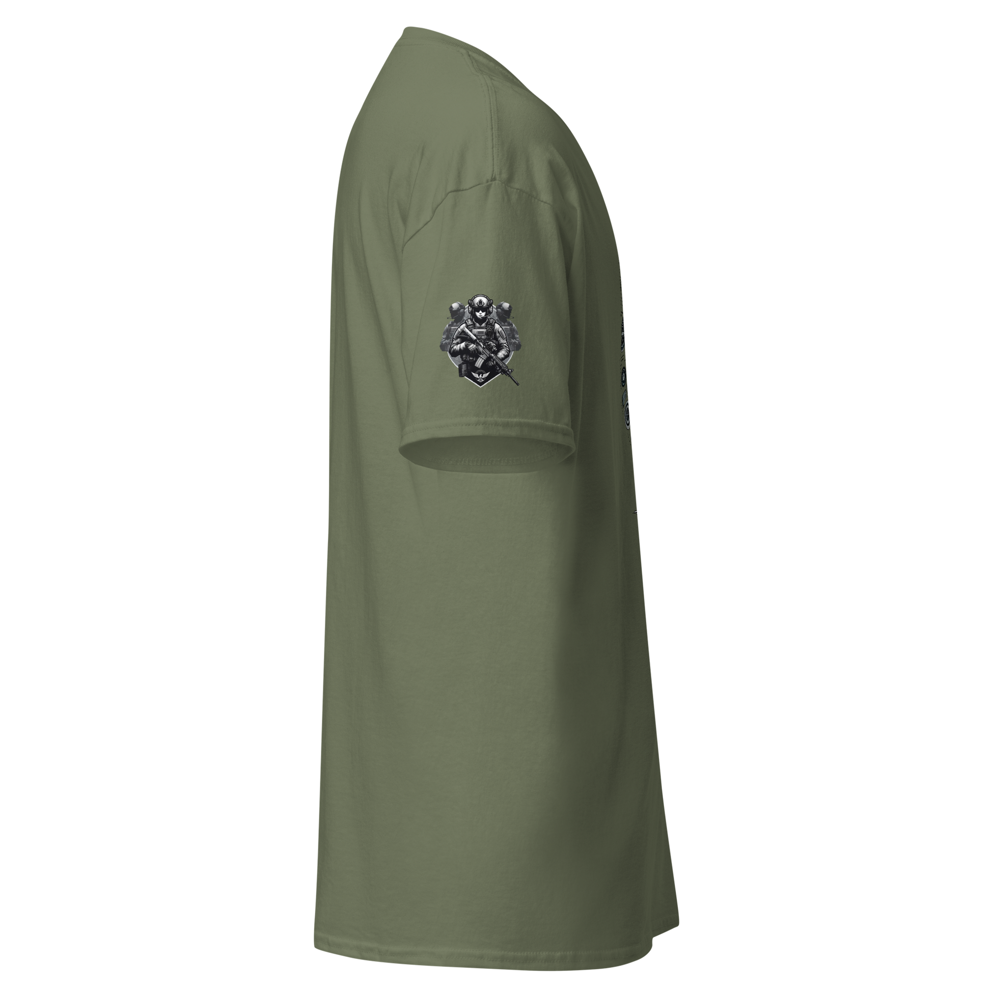 Valor Veil green t-shirt with structured fit and picture design.