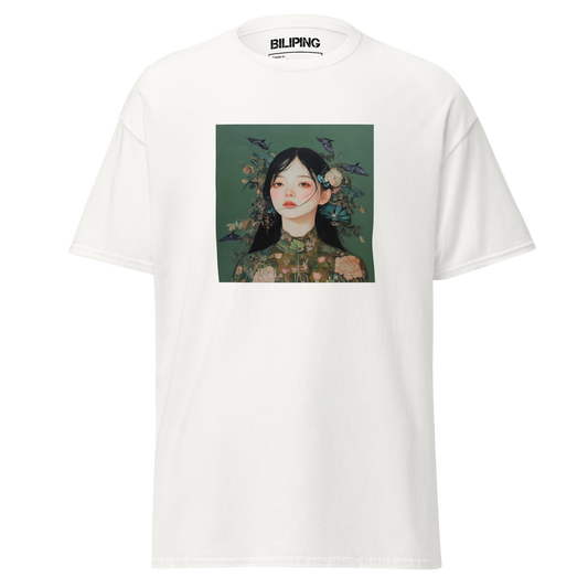 Grace t-shirt featuring a woman’s face, structured fit, 100% cotton.