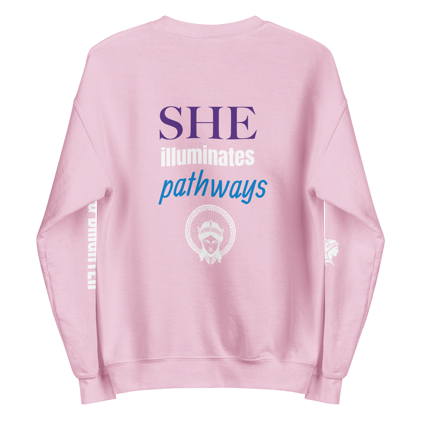 She Illuminates Pathways sweatshirt, soft and cozy, perfect for cooler days.