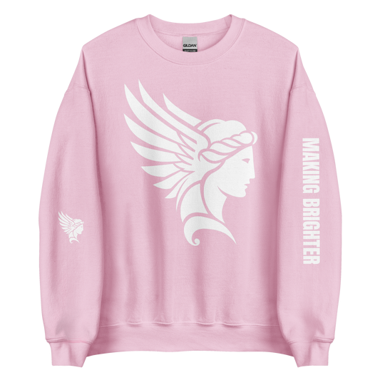 She Illuminates Pathways sweatshirt with graphic design, cozy fit.