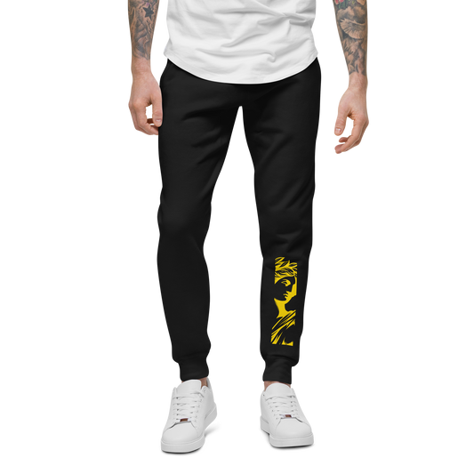 IsonFlex Sweatpants close-up: fleece-lined, cuffed leg, elastic waistband, side pockets.
