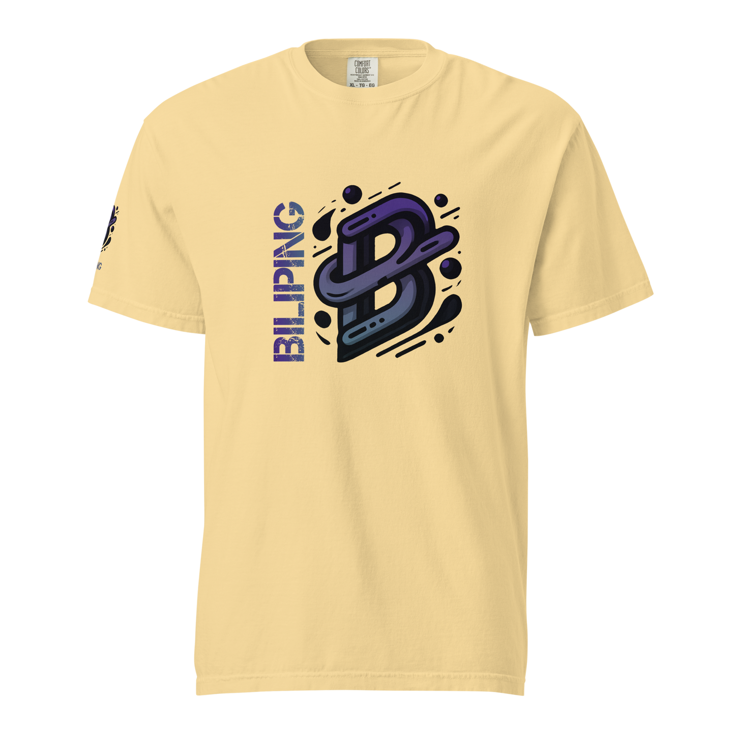 B-G Tee with logo, heavyweight, garment-dyed, 100% ring-spun cotton.