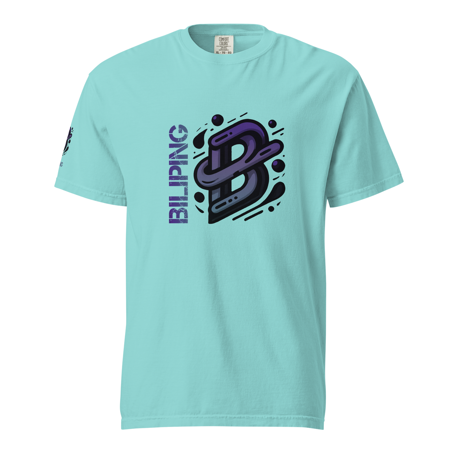 B-G Tee with logo, heavyweight, 100% ring-spun cotton, relaxed fit.