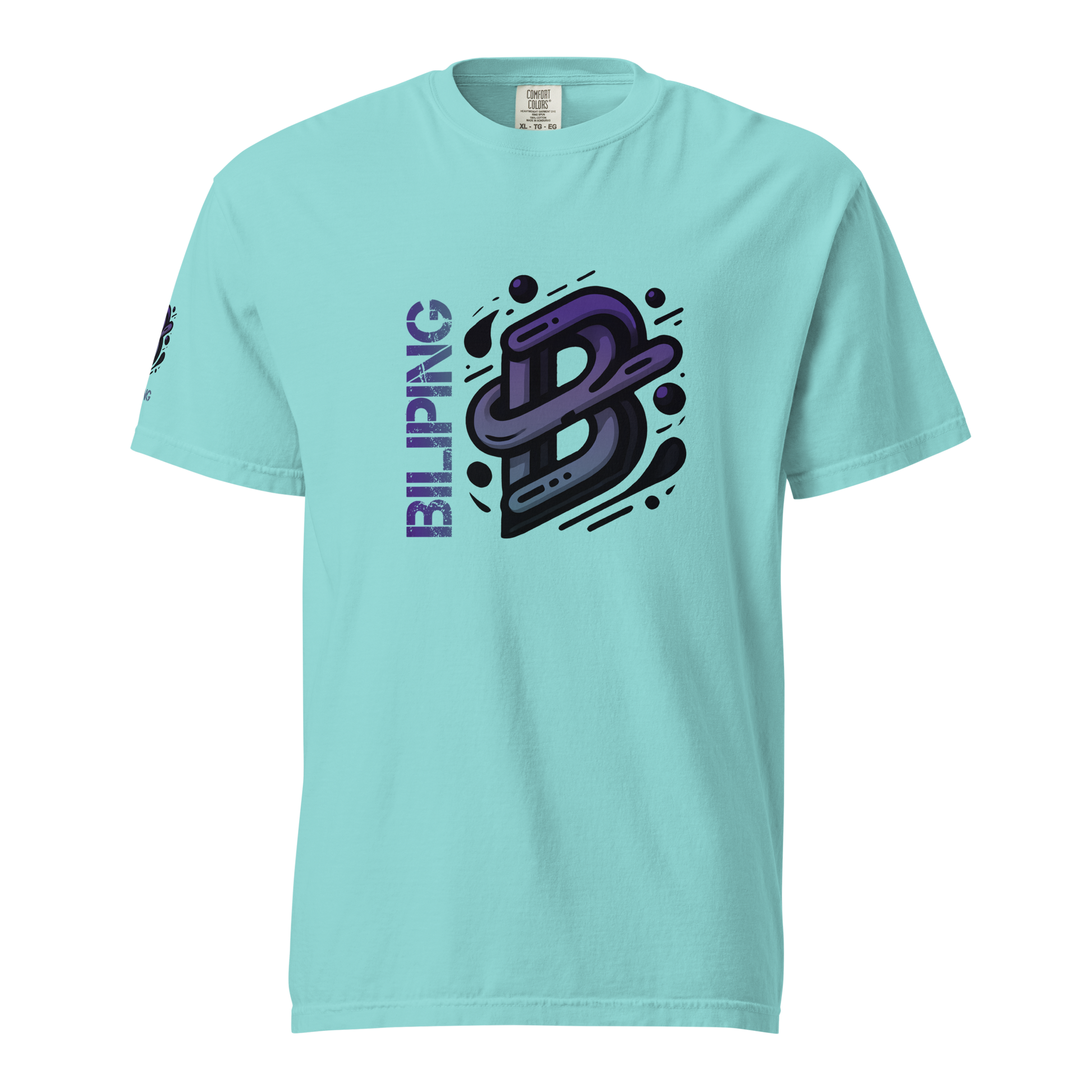 B-G Tee with logo, heavyweight, durable, 100% ring-spun cotton.