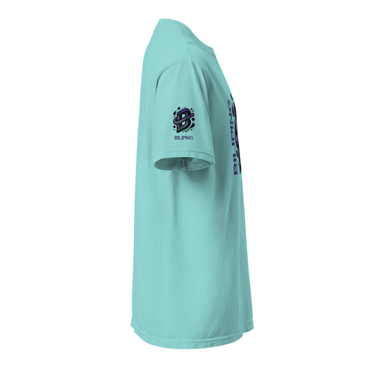 Close-up of the B-G Tee, showcasing its garment-dyed, heavyweight cotton fabric.