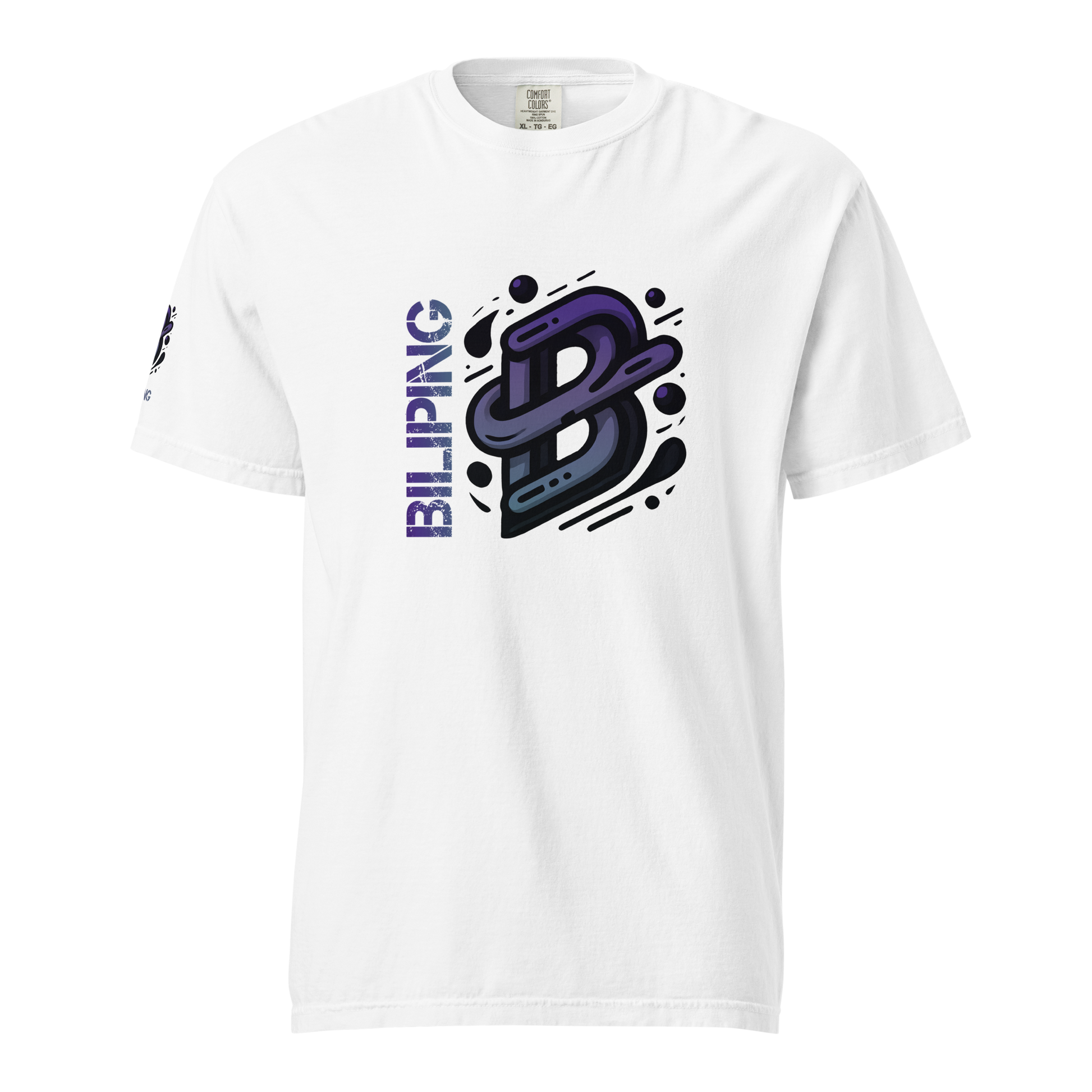 B-G Tee with logo, 100% cotton, heavyweight, relaxed fit.