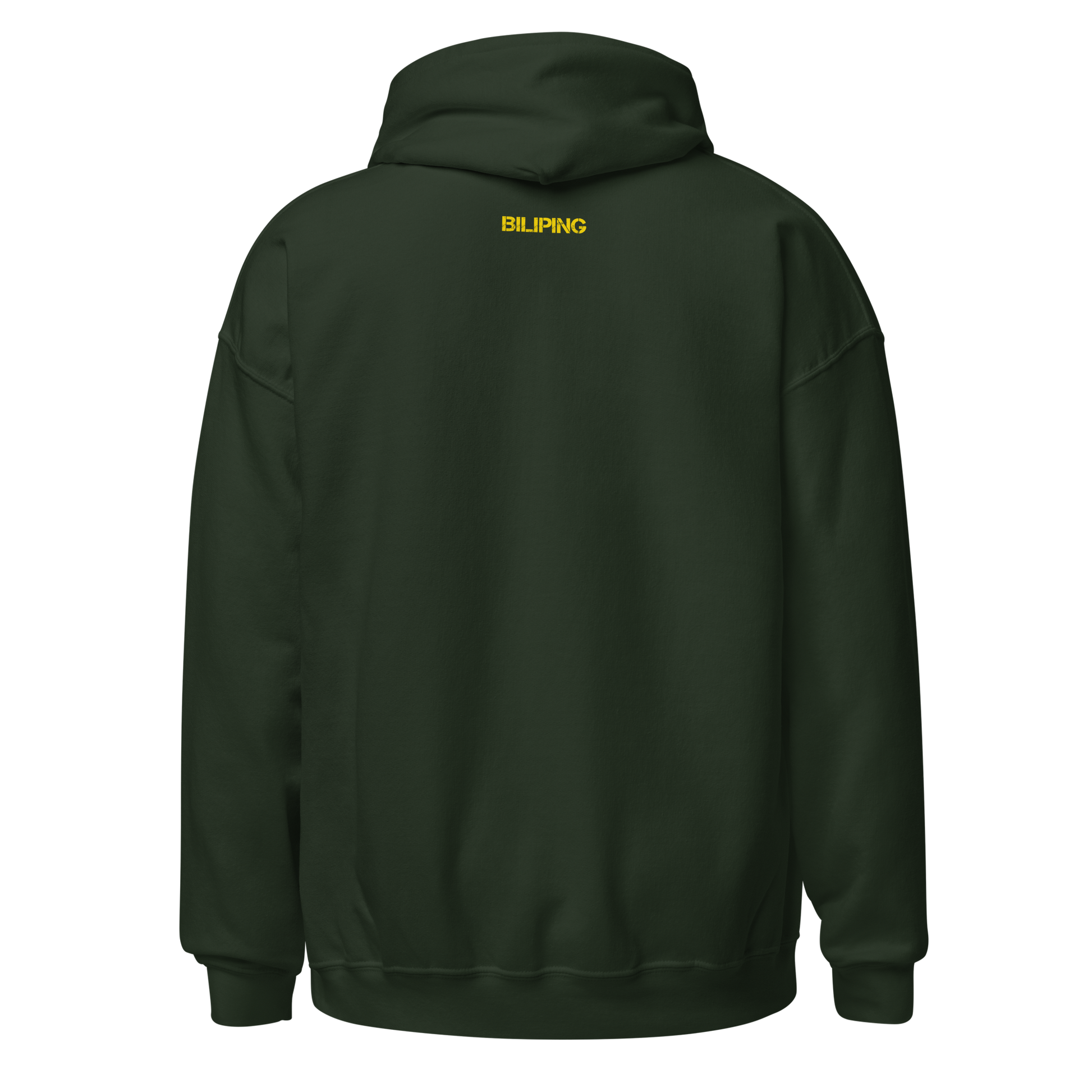 Everyone Chasing Me green sweatshirt with yellow text, soft and stylish.