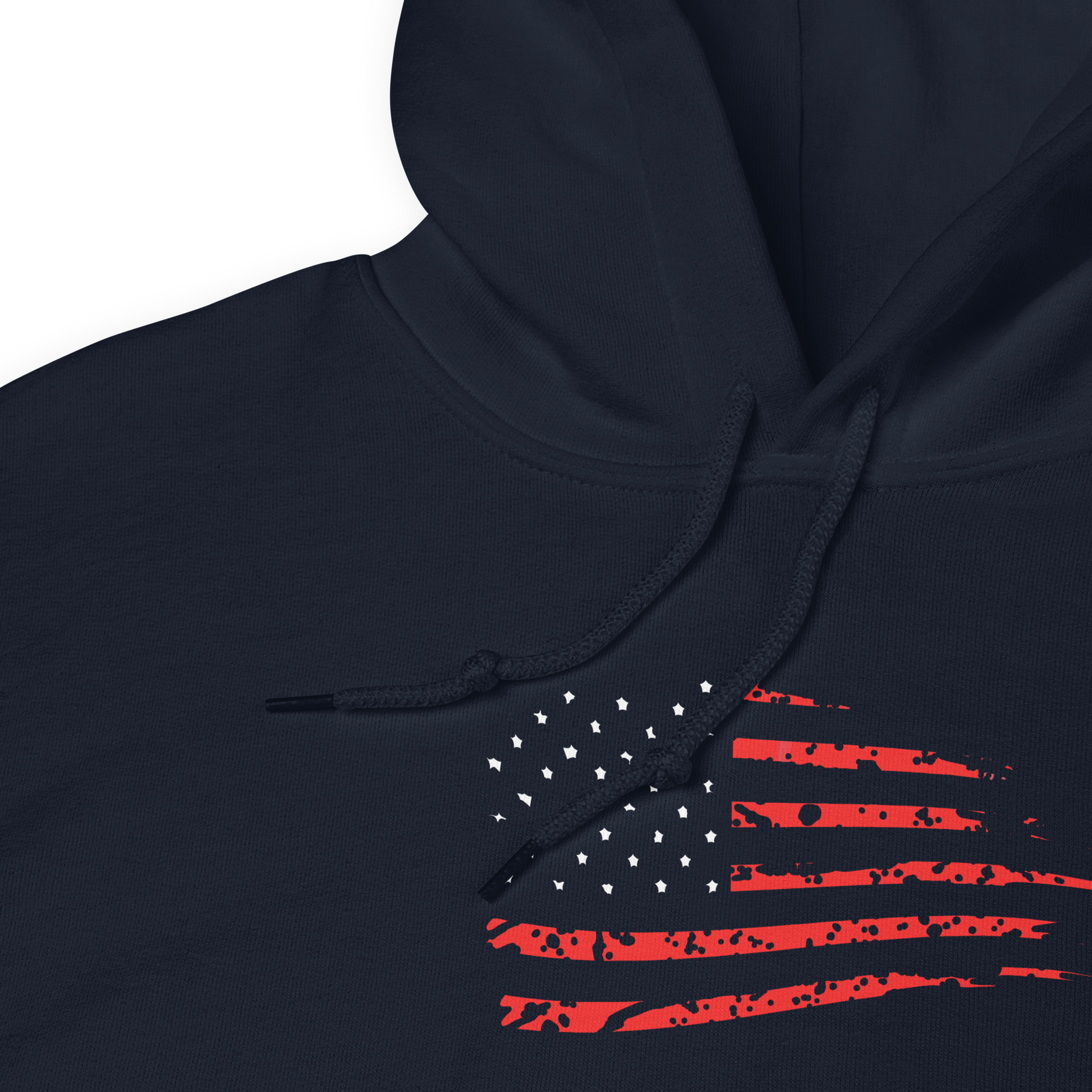 Stand Against Tyranny hoodie close-up, showcasing soft fabric and front pouch.